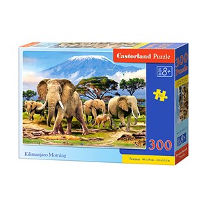 Castorland (B-030019) - "Elefanten am Kilimanjaro" - 300 Teile Puzzle