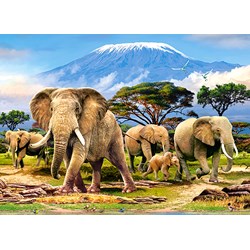Castorland (B-030019) - "Elefanten am Kilimanjaro" - 300 Teile Puzzle