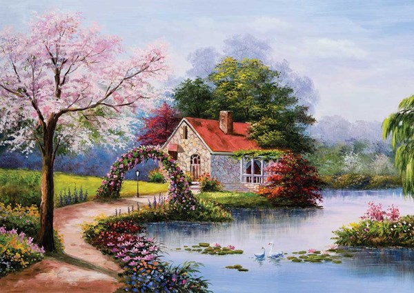KS Games (11324) - "Das Haus am See" - 1000 Teile Puzzle