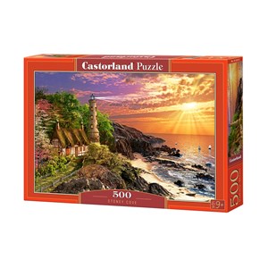 Castorland (B-52615) - Dominic Davison: "Leuchtturm mit Meerblick" - 500 Teile Puzzle