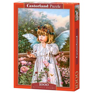 Castorland (C-103232) - "Kleiner Engel mit Schmetterlingen im Haar" - 1000 Teile Puzzle