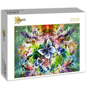 Grafika (01301) - "Frühlingsblumen und Schmetterlinge" - 3900 Teile Puzzle
