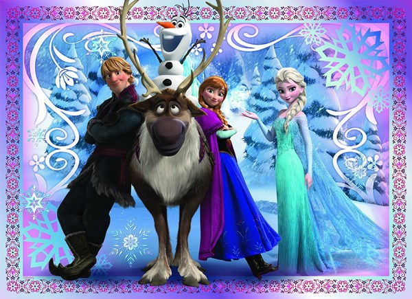 Nathan (86522) - "Disneys Eiskönigin, Ein starkes Team" - 45 Teile Puzzle