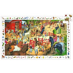 Djeco (07454) - "Horse riding + Poster" - 200 Teile Puzzle