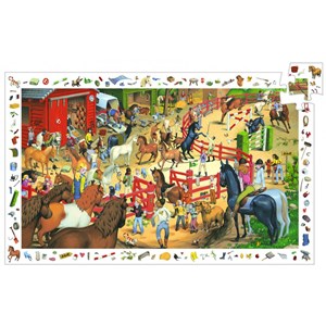 Djeco (07454) - "Horse riding + Poster" - 200 Teile Puzzle