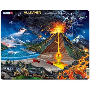 Larsen (NB2-NL) - "Vulkanen - NL" - 70 Teile Puzzle
