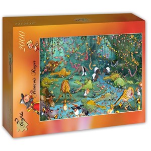 Grafika (T-00485) - François Ruyer: "Jungle" - 2000 Teile Puzzle