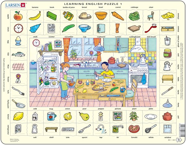Larsen (EN1-GB) - "Learning English Puzzle 1" - 70 Teile Puzzle