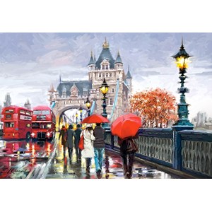 Castorland (C-151455) - Richard Macneil: "Verregneter Spaziergang über die Tower Bridge" - 1500 Teile Puzzle