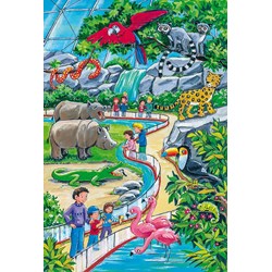 Schmidt Spiele (56218) - "Ein Tag im Zoo" - 24 Teile Puzzle