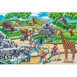 Schmidt Spiele (56218) - "Ein Tag im Zoo" - 24 Teile Puzzle
