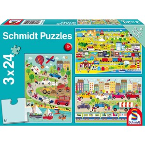 Schmidt Spiele (56218) - "Ein Tag im Zoo" - 24 Teile Puzzle