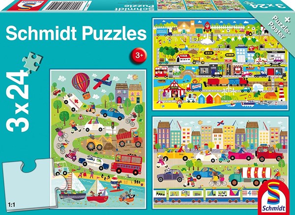 Schmidt Spiele (56218) - "Ein Tag im Zoo" - 24 Teile Puzzle