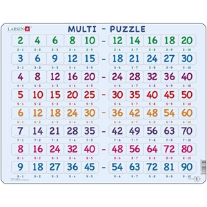 Larsen (AR17) - "Rechnen lernen Multiplikationstabellen" - 80 Teile Puzzle