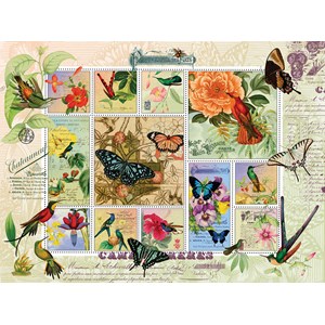 SunsOut (55962) - Finchley Arts: "Collage mit Schmetterlingen" - 1000 Teile Puzzle