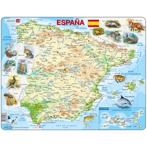 Larsen (K84) - "Spanien mit Tieren" - 58 Teile Puzzle