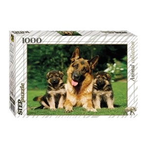 Step Puzzle (79091) - "Süße Hundefamilie" - 1000 Teile Puzzle
