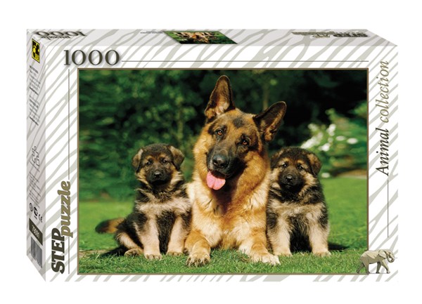 Step Puzzle (79091) - "Süße Hundefamilie" - 1000 Teile Puzzle