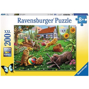 Ravensburger (12828) - "Entdecker auf vier Pfoten" - 200 Teile Puzzle